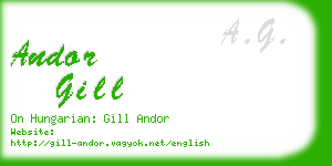 andor gill business card